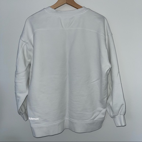 Lululemon Perfectly Oversized Crew Sweatshirt 8 White - Picture 7 of 9